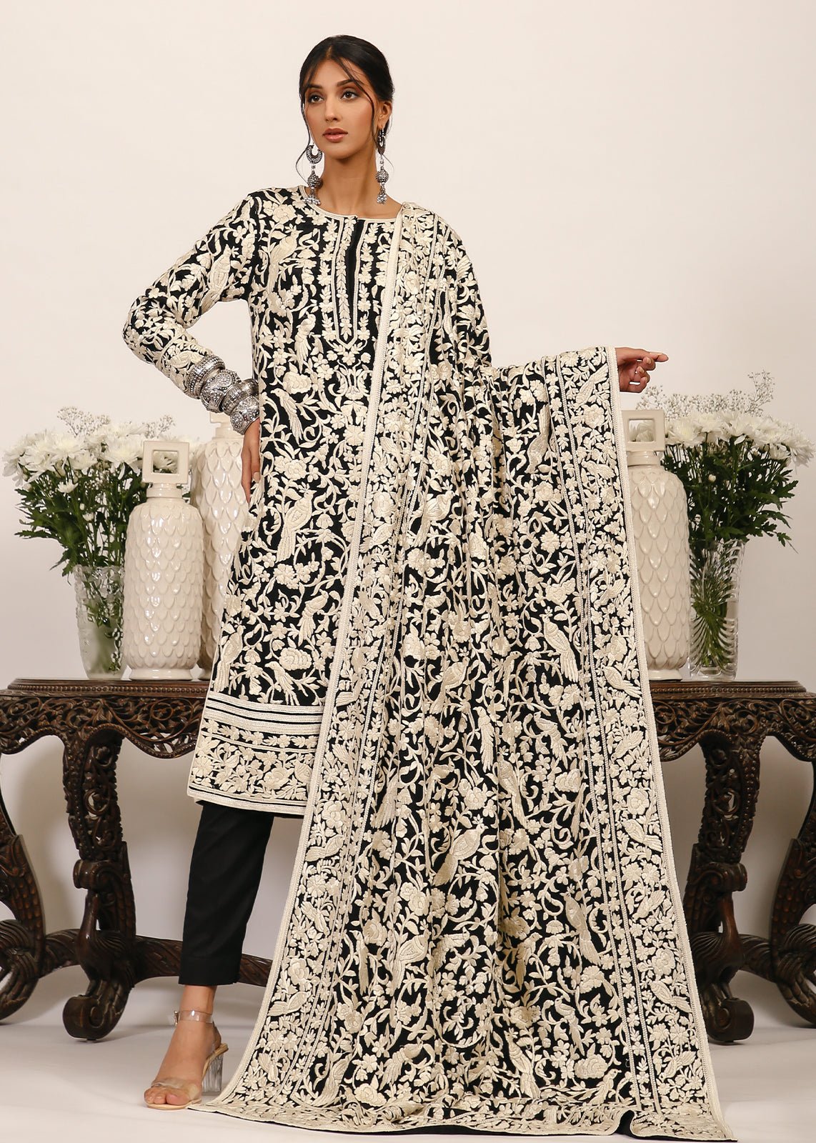 Parsi Gara Shawl - Rizwan Beyg Design