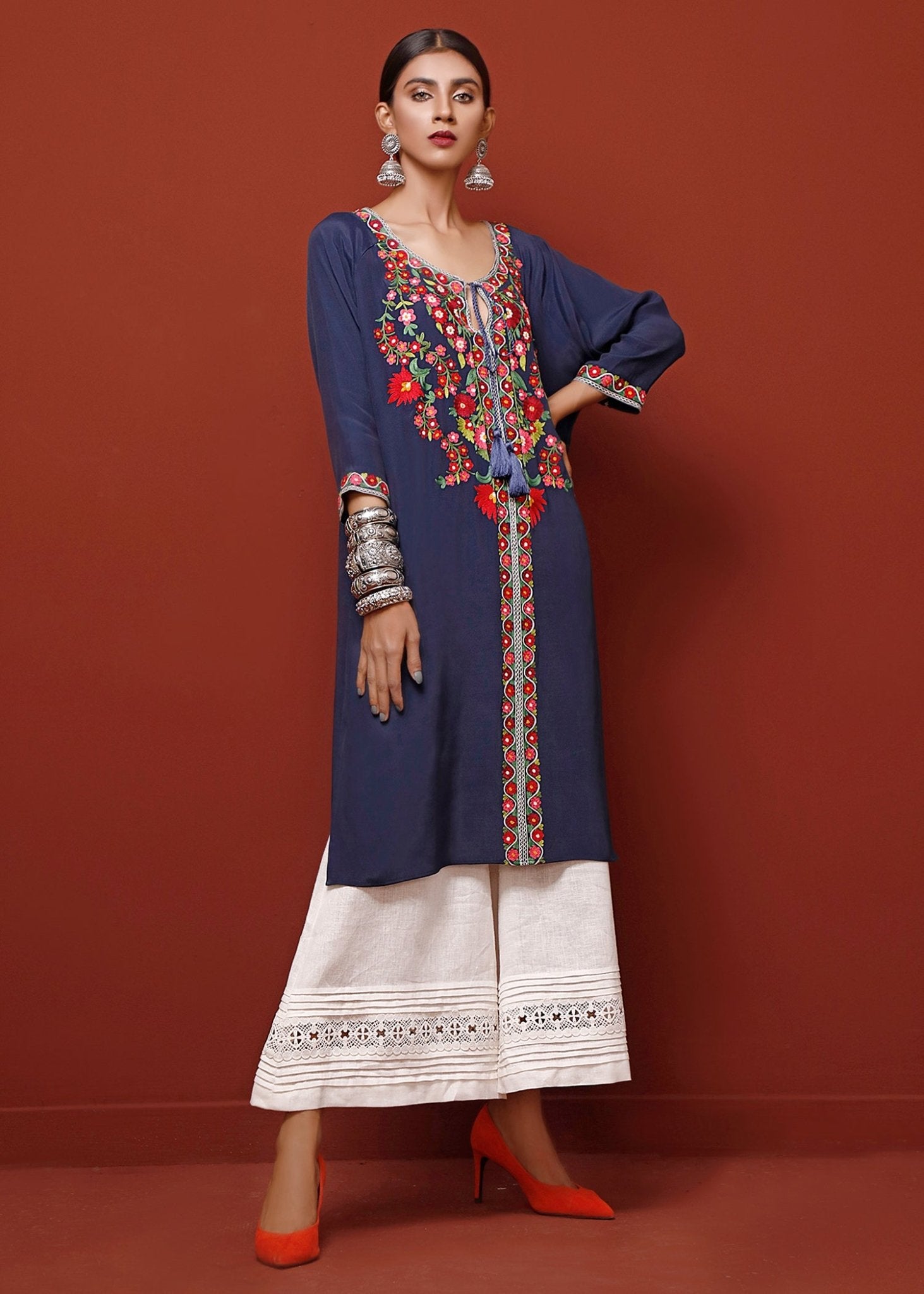 Petria Blue Kurta - Rizwan Beyg Design