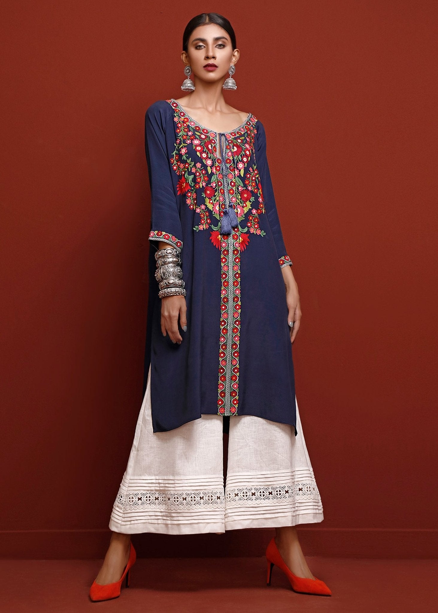 Petria Blue Kurta - Rizwan Beyg Design