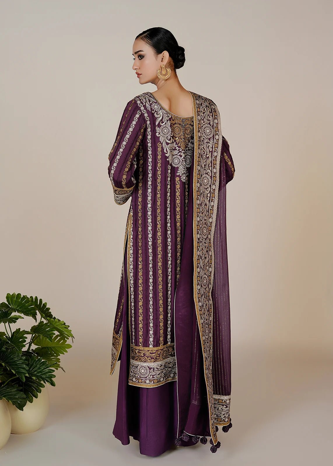 Purple Ganga Jamni - Rizwan Beyg Design