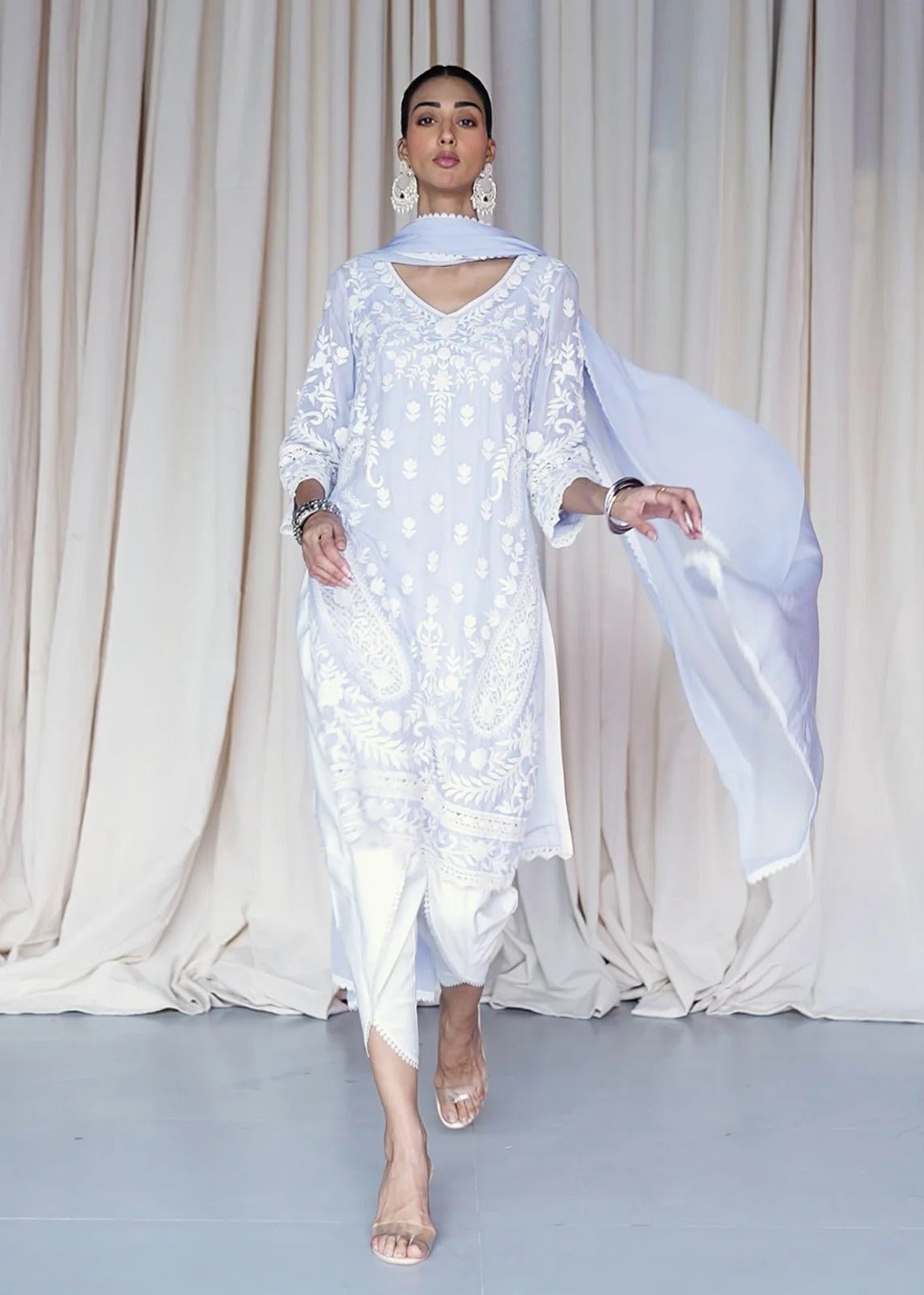 Rafa Blue & Sequins - Rizwan Beyg Design