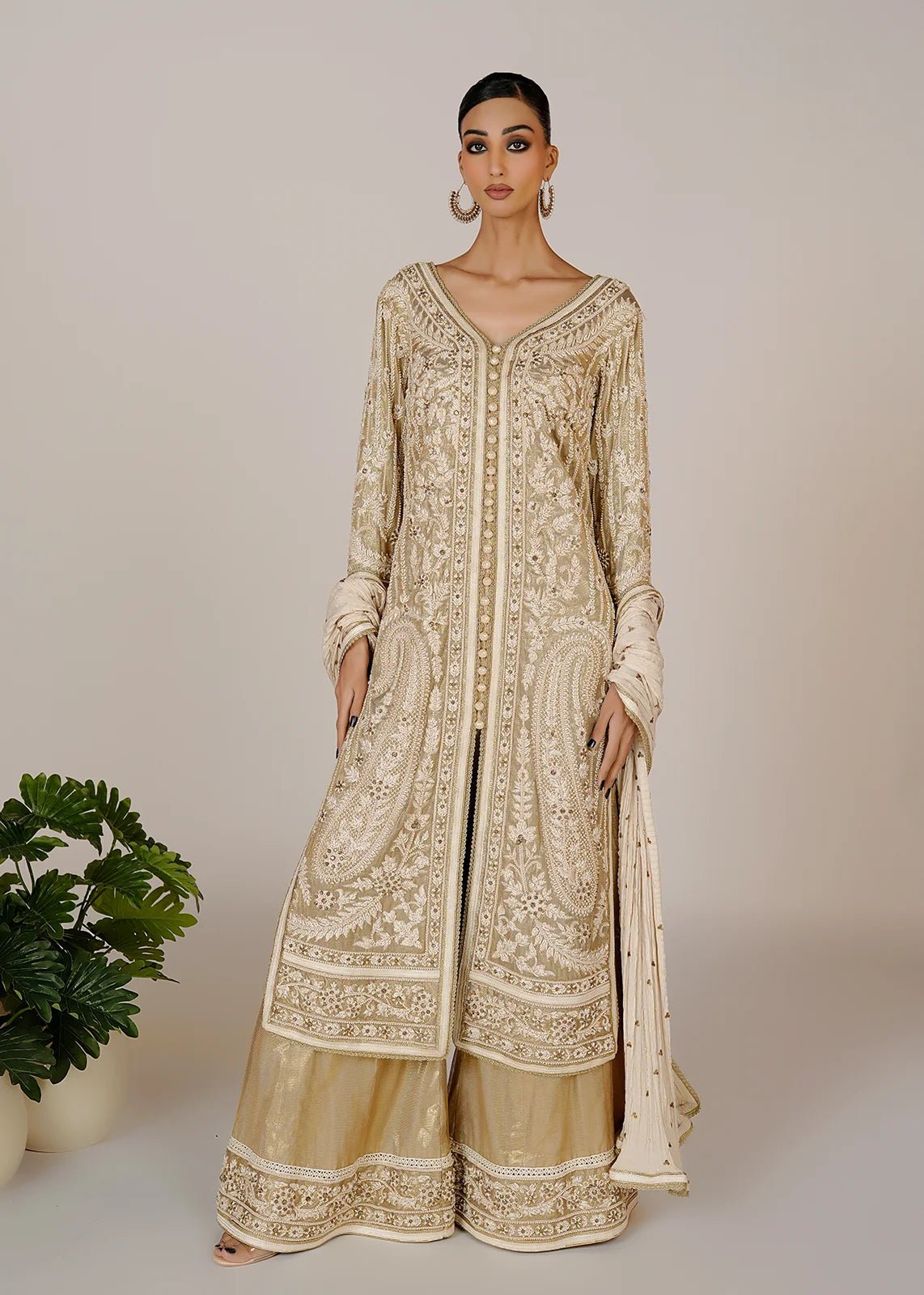 Rafa Gold Coat - Rizwan Beyg Design