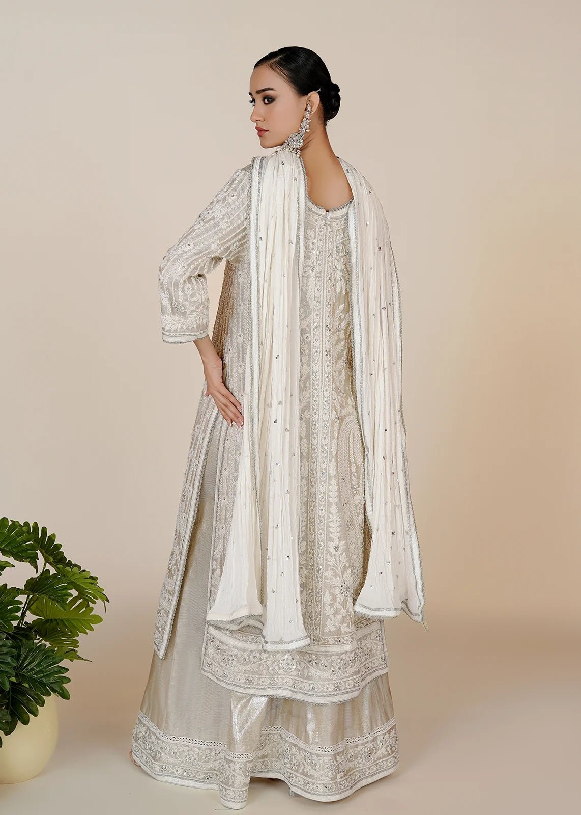 Rafa Silver Coat - Rizwan Beyg Design