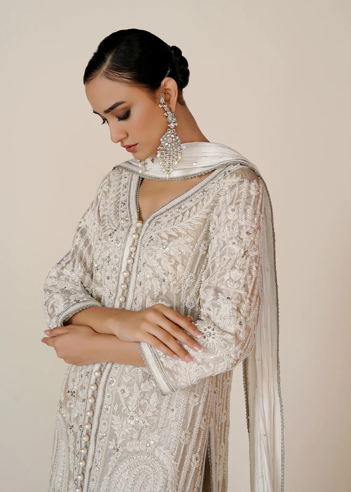 Rafa Silver Coat - Rizwan Beyg Design