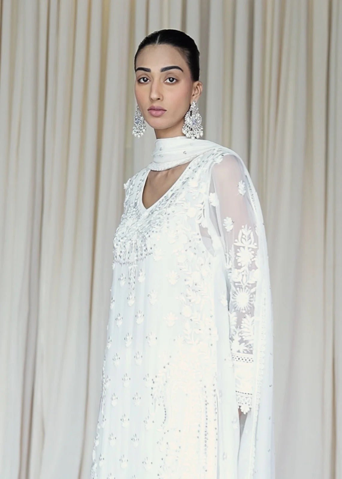 Rafa White With Sequins - Rizwan Beyg Design