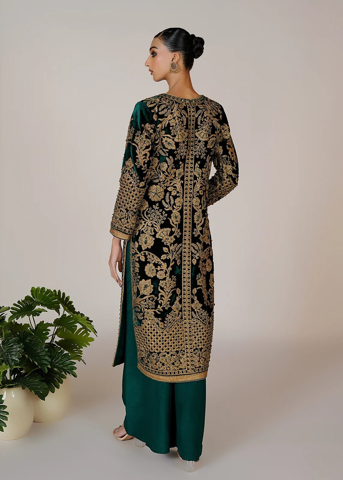 Rafael Green Coat - Rizwan Beyg Design