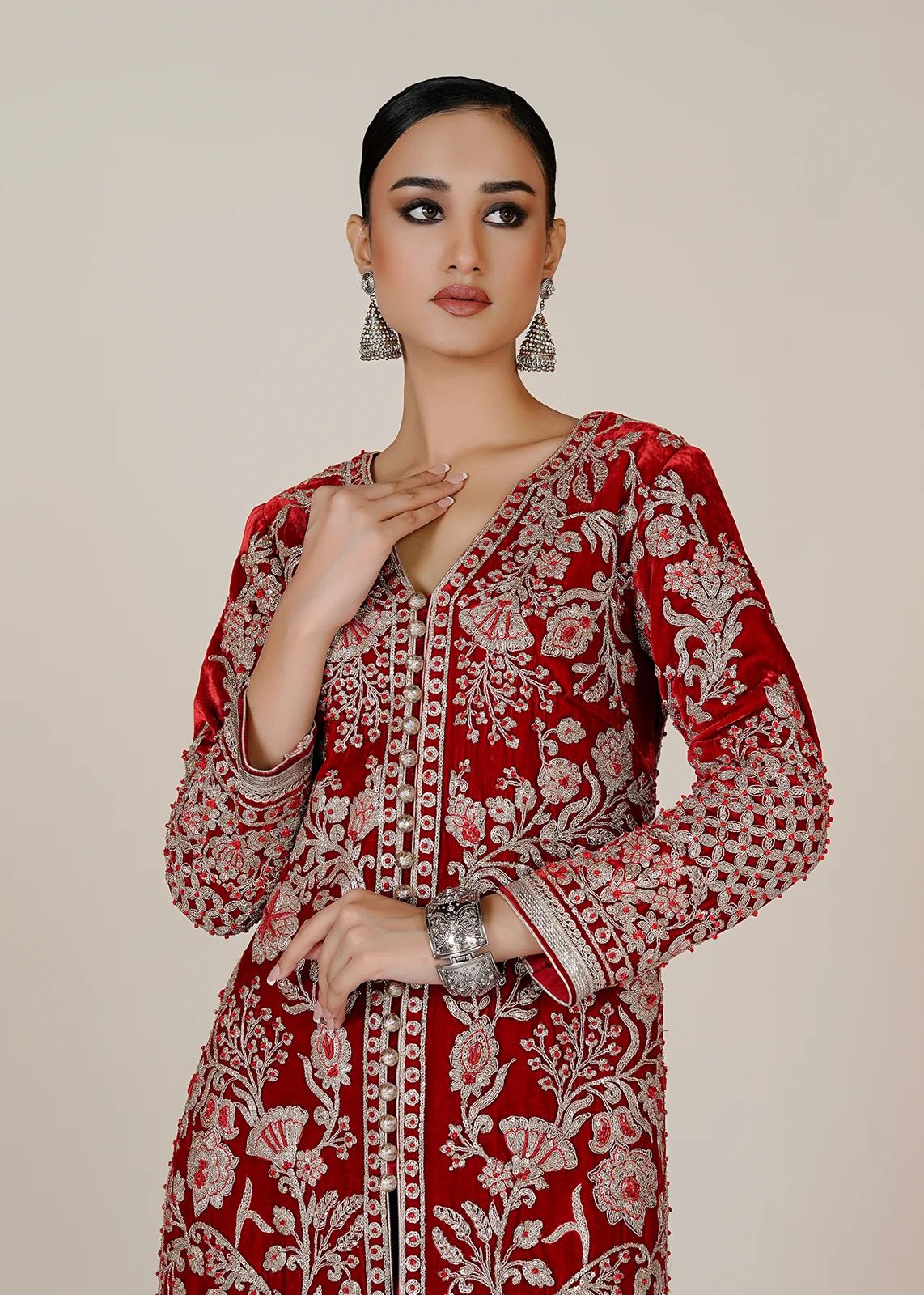 Rafael Red Coat - Rizwan Beyg Design