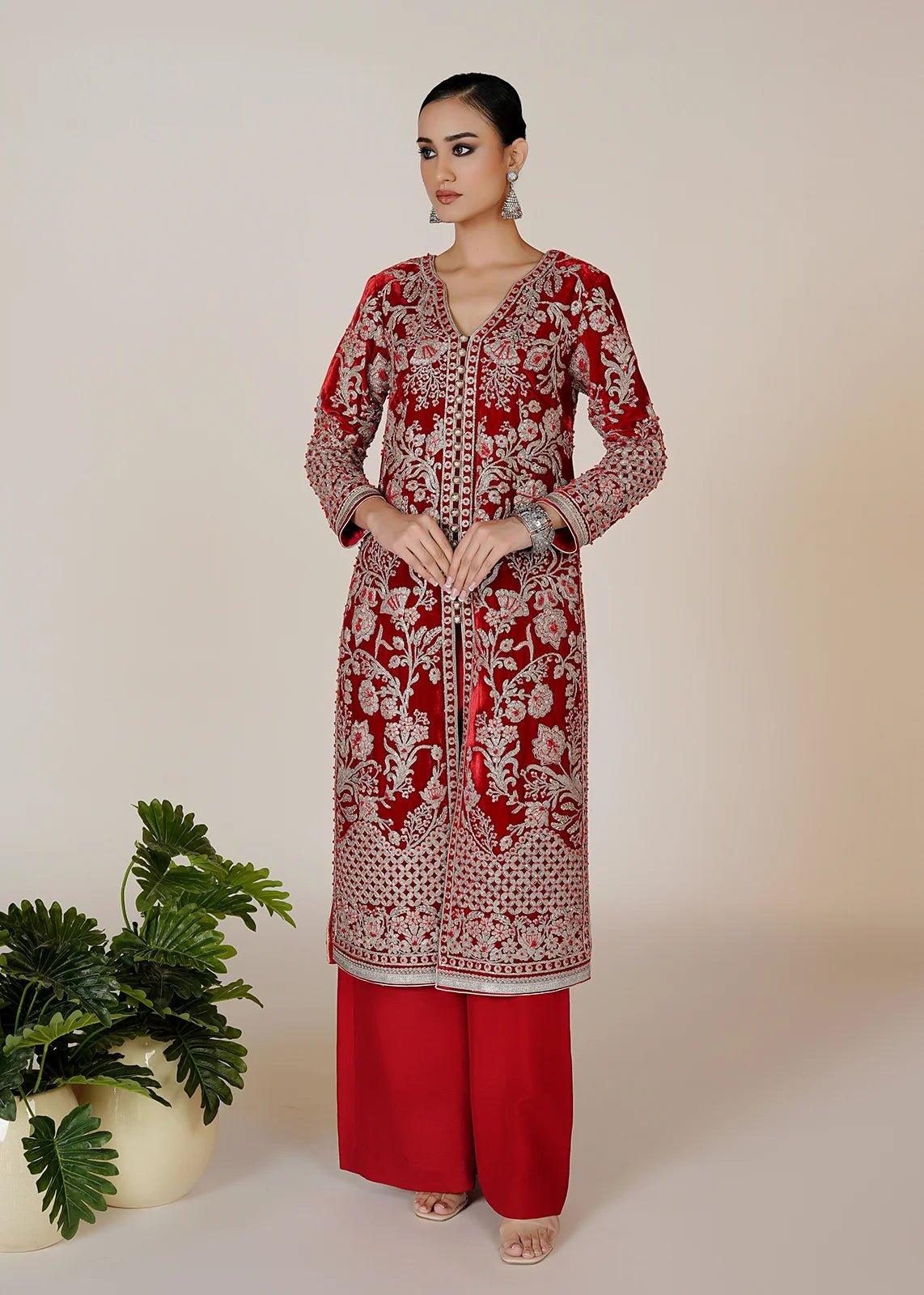 Rafael Red Coat - Rizwan Beyg Design