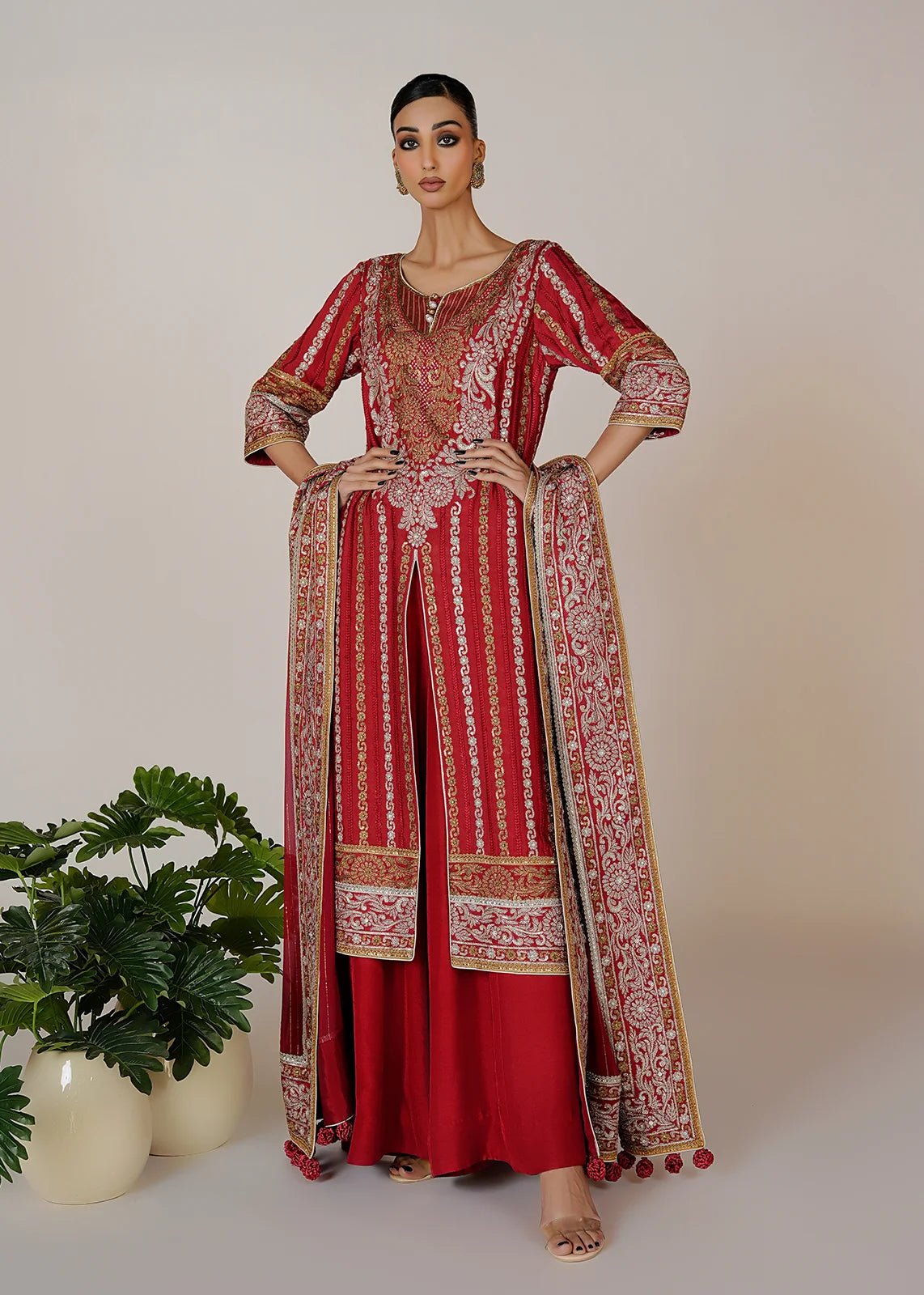 Red Ganga Jamni - Rizwan Beyg Design