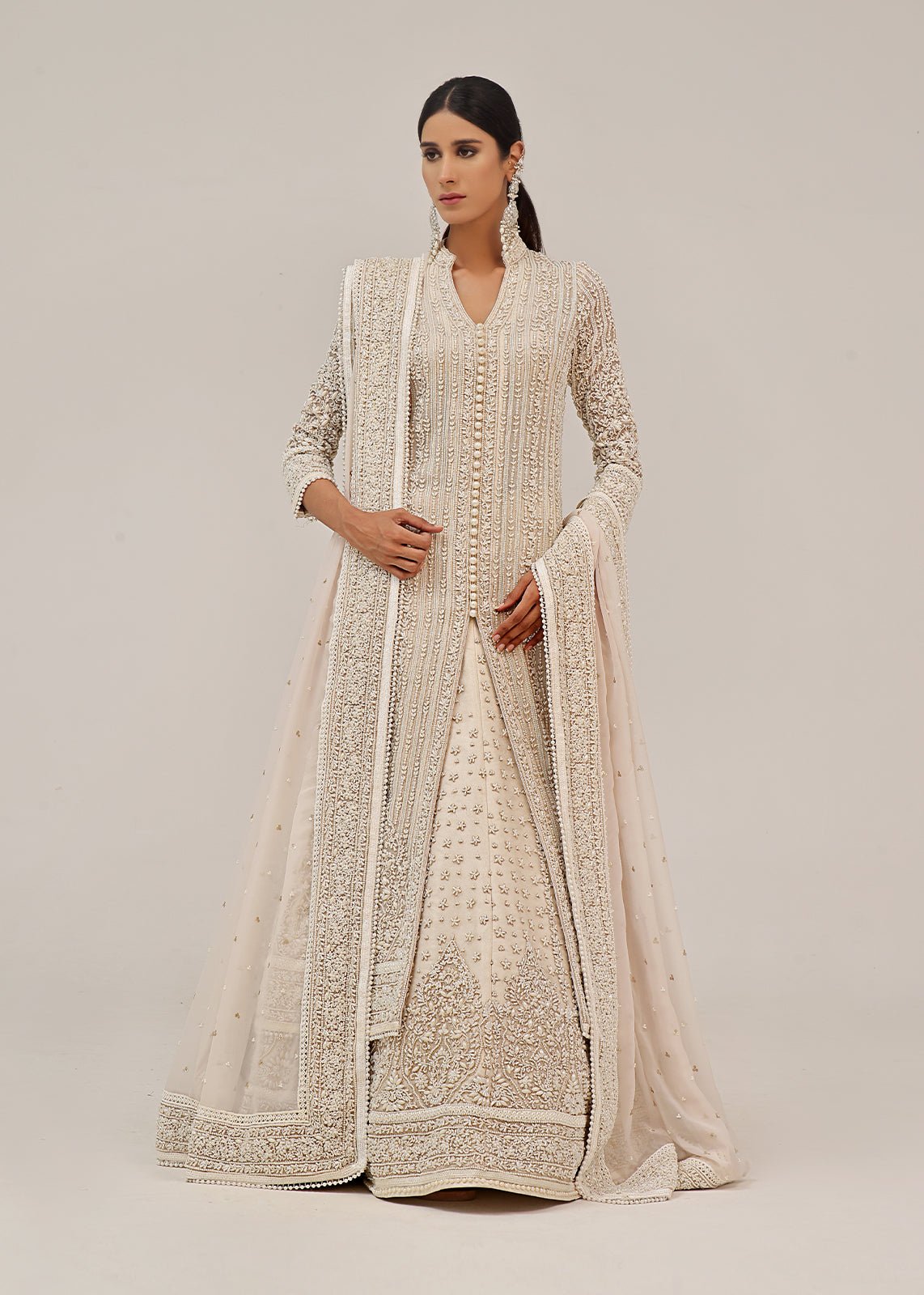 Regilia Long Coat & Lehenga - Rizwan Beyg Design