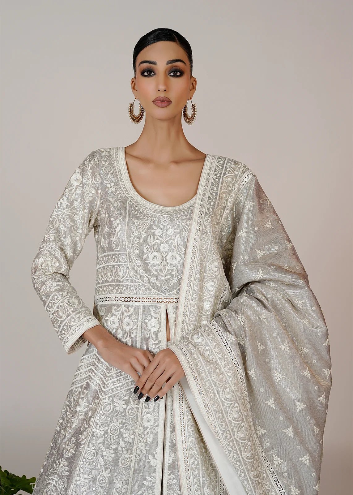 Selena Silver Pishwas - Rizwan Beyg Design