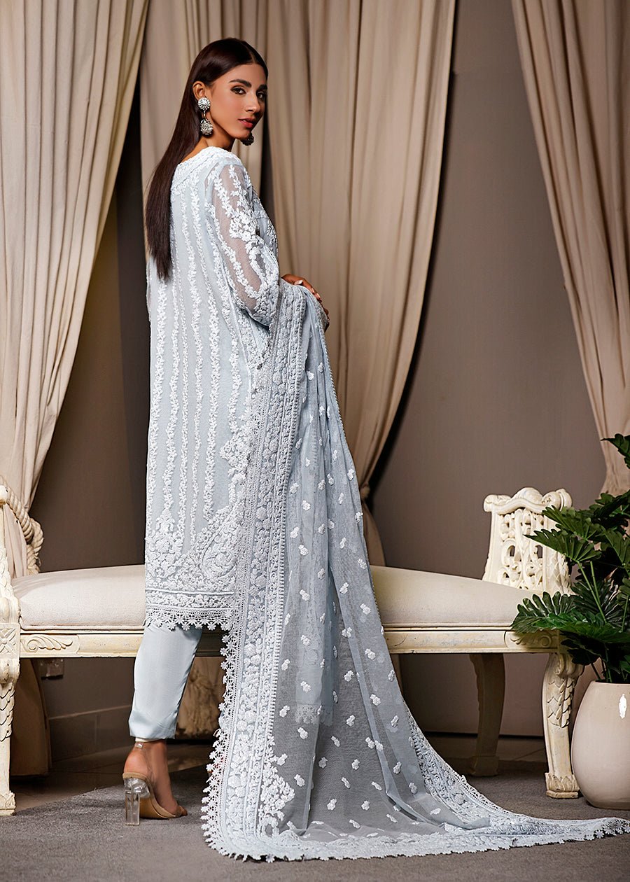 Shahama Pale blue kurta & dupatta - Rizwan Beyg Design