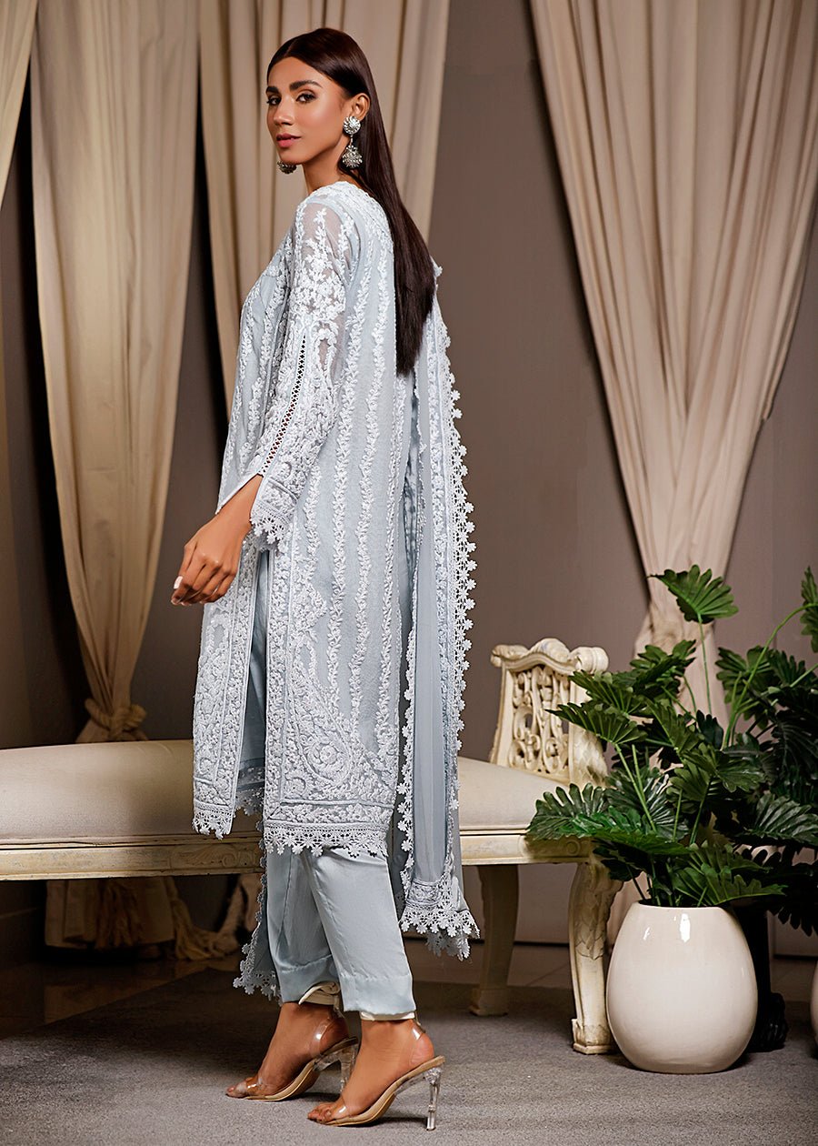 Shahama Pale blue kurta & dupatta - Rizwan Beyg Design