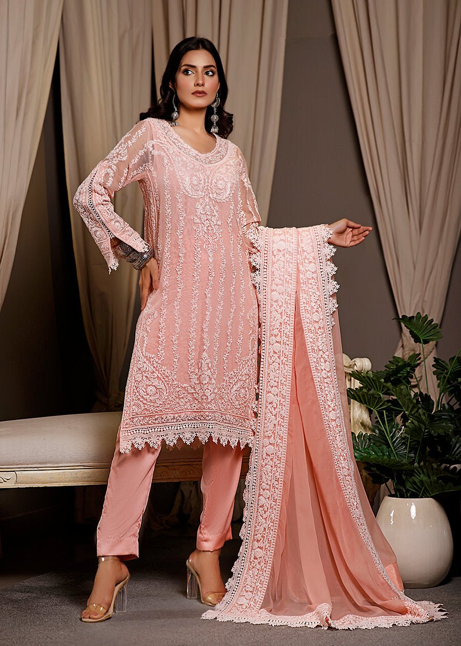 Shahama Pink kurta & dupatta - Rizwan Beyg Design