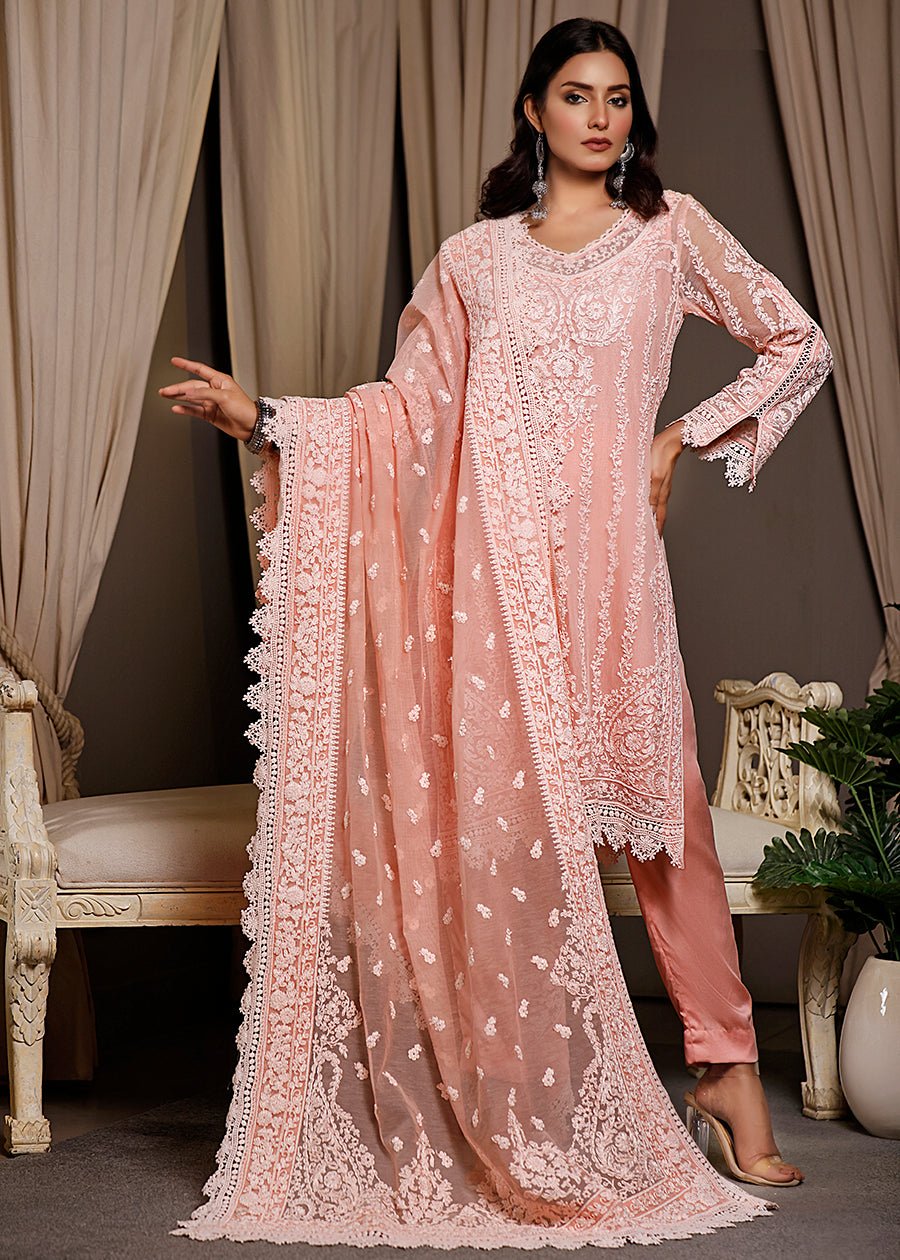 Shahama Pink kurta & dupatta - Rizwan Beyg Design