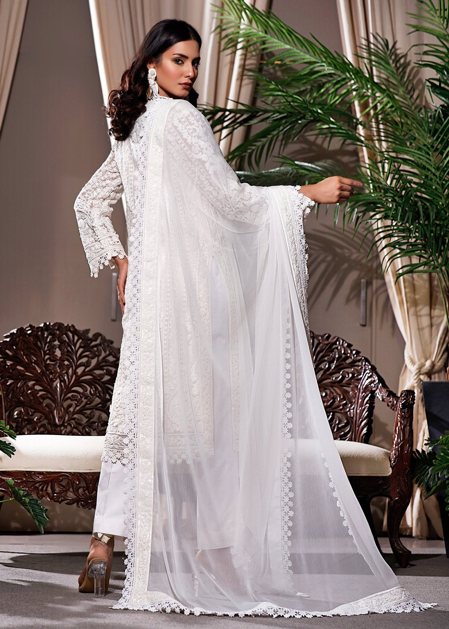 Shahama White kurta & dupatta - Rizwan Beyg Design