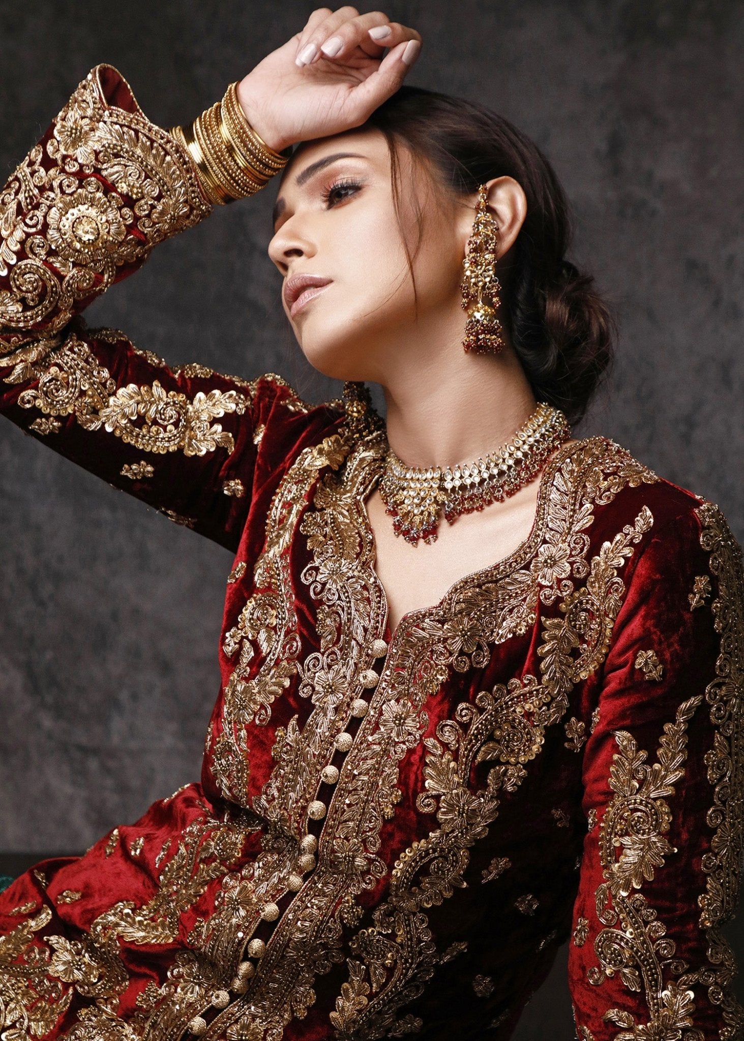 Shahtaj Aree Naqshee & Zardozi Jacket - Rizwan Beyg Design