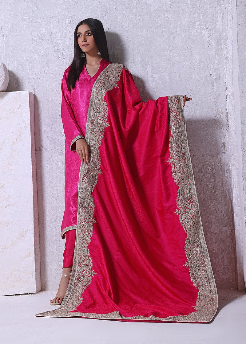 Sirilla Shawl Fuchsia - Rizwan Beyg Design