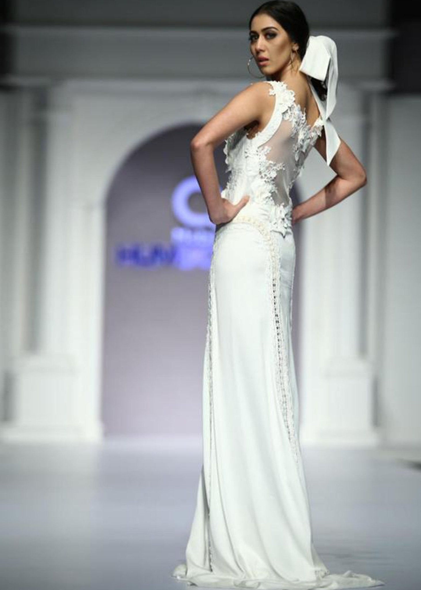 Sleeveless Long Party Dress - Rizwan Beyg Design