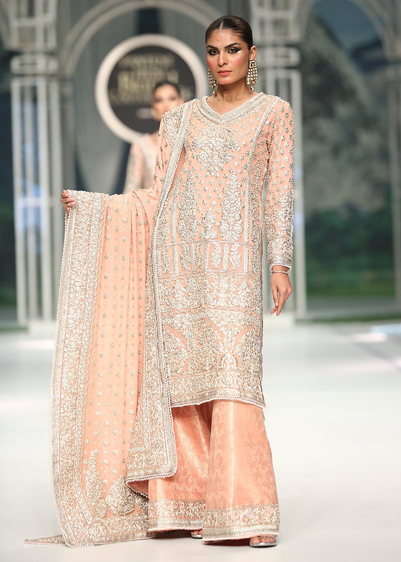 Talia Bridal Silver Pink - Rizwan Beyg Design