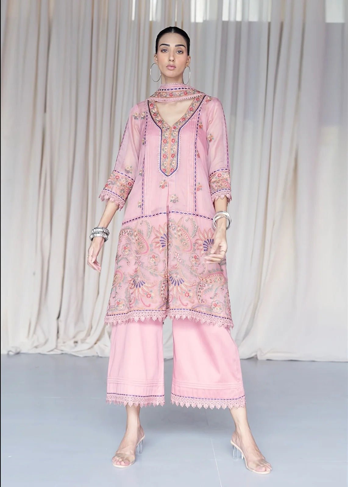 Tamaya Pink Shirt - Rizwan Beyg Design