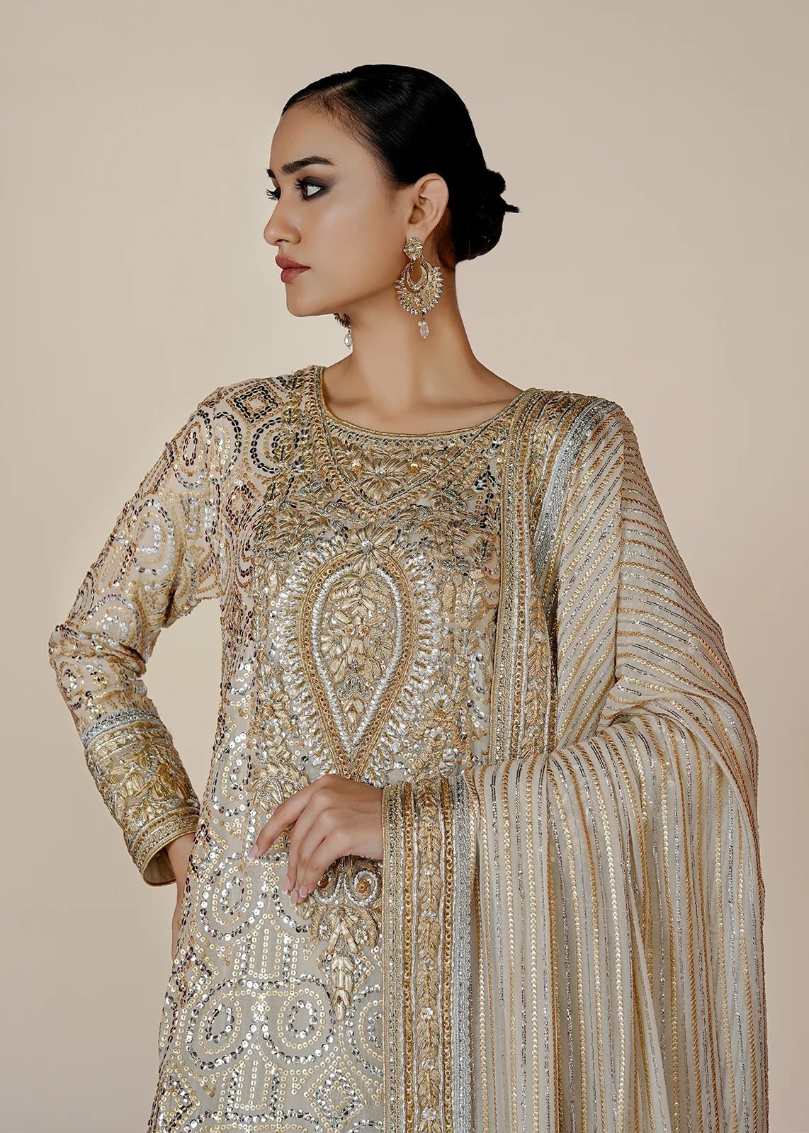 Zarfishan Gold & Silver Ganga jamni - Rizwan Beyg Design