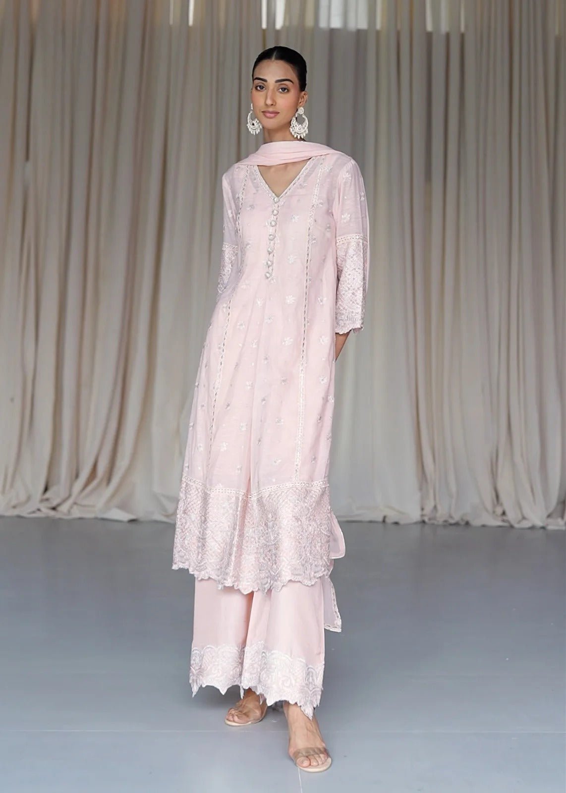 Zenia Pink Long Shirt - Rizwan Beyg Design