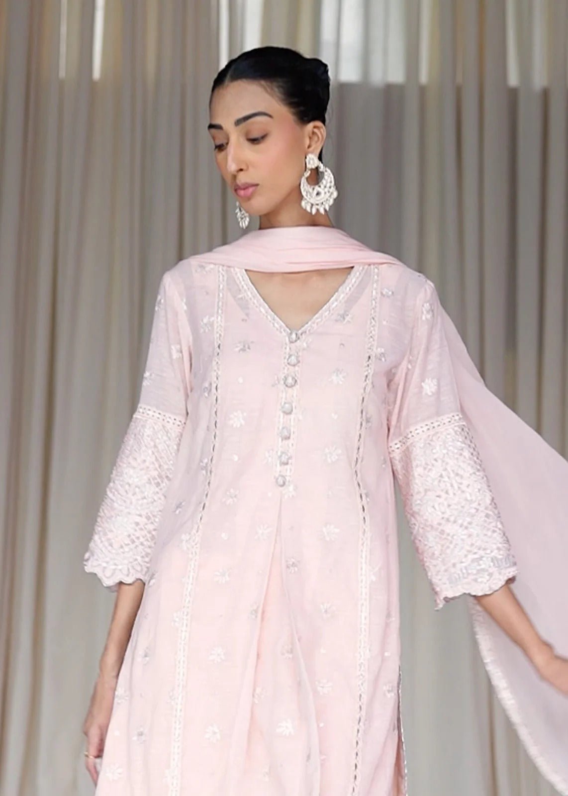 Zenia Pink Long Shirt - Rizwan Beyg Design