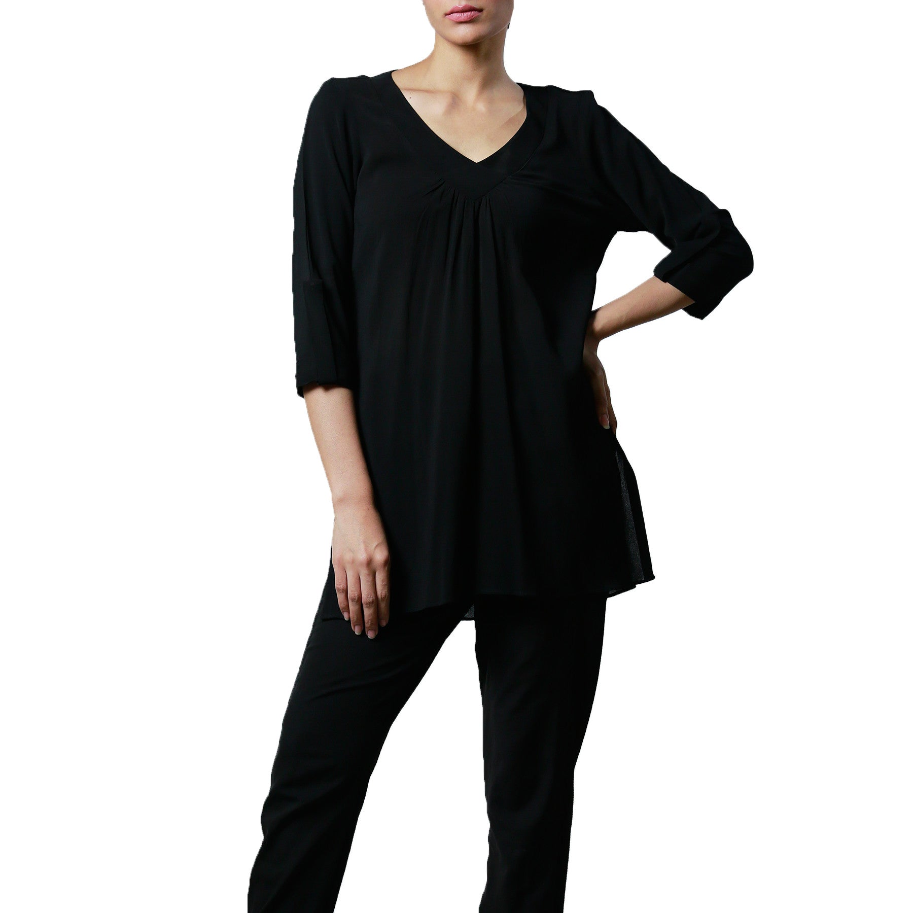 Black Tunic with 3/4 Sleeves